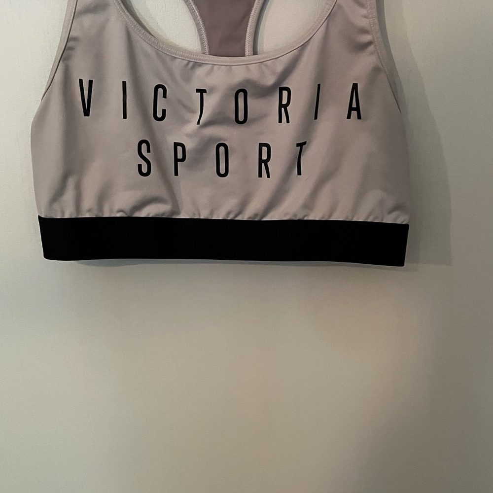 Victoria's Secret Gray and Black Sports Bra